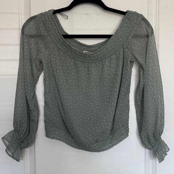 Abercrombie & Fitch Sage Green Blouse Size XS - Picture 2 of 8